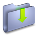 Folder, Down, Arrow, Downloads LightSteelBlue icon