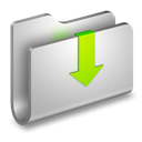 Folder, Downloads Black icon