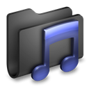 Folder, music DarkSlateGray icon