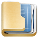Folder, Data Khaki icon
