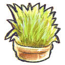flowerpot, grass Khaki icon