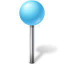 mapmarker, Ball, Azure Black icon