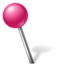 mapmarker, Ball, pink, Left Black icon