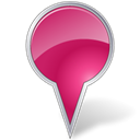 pink, Bubble, mapmarker Black icon