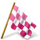 pink, Chequeredflag, right, mapmarker Black icon