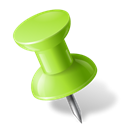 chartreuse, Left, pushpin, mapmarker Black icon