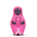 matryoshka, pink Black icon