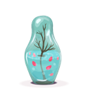 matryoshka, Tree Black icon