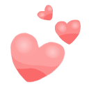 Hearts, paisley LightSalmon icon