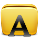 Folder, Fonts Goldenrod icon