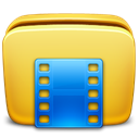 Folder, videos Khaki icon