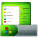 taskbar, menu, start Black icon