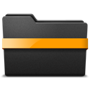 Orange, Middle, Ribbon DarkSlateGray icon
