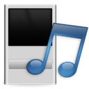 player, portable, music Black icon