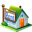 rent, house Black icon