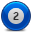two, pool, Ball, Blue DarkBlue icon
