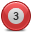 three, Ball, red, pool Icon