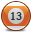thirteen, Orange, Ball, pool Icon