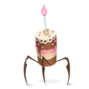 cake, with, legs Black icon