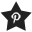 star, pinterest Black icon
