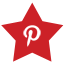 pinterest, star, red Firebrick icon
