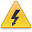 voltage, high, Caution Black icon