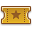 cinema, Ticket Goldenrod icon