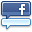 Facebook, Box, Comment SteelBlue icon