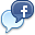 Facebook, Comments Black icon