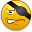 pirate, Emotion Orange icon