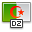 flag, Algeria Black icon