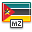 flag, Mozambique DarkSlateGray icon