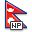 Nepal, flag Black icon