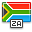 flag, Africa, south Black icon