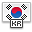 Korea, south, flag Black icon