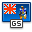Georgia, south, flag MidnightBlue icon