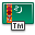 flag, turkmenistan Teal icon