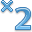 by, 2, multiplied Icon