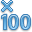 100, multiplied, by SteelBlue icon