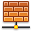 Firewall, network SaddleBrown icon