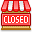 Closed, Shop Red icon