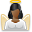 Angel, user, Female Black icon