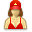 Female, lifeguard, user, Beach Black icon