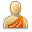 user, Buddhist Black icon
