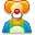 user, Clown Black icon