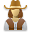 Female, Cowboy, user SaddleBrown icon