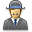 user, detective DimGray icon
