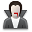 Dracula, user Black icon