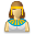 Egyptian, Female, user Black icon
