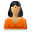 user, Female, indian Black icon